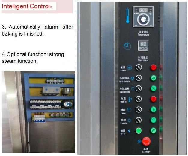 Two Trolley Oven /Rotary Rack Oven Price /Professional Industrial Baking Machinery Bakery Ovens Bakery Rotary Rack Ovens for Sale