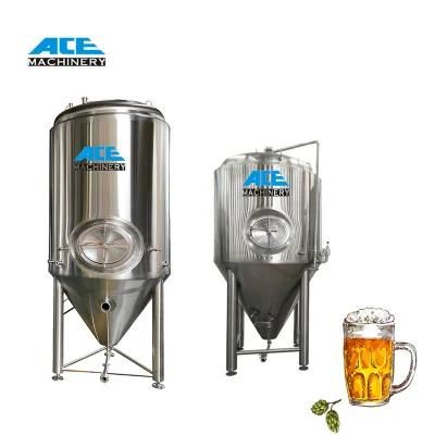 Factory Price 4000L 40hl Pressured Stainless Steel Glycol Jacketed Side Manway Beer Wine ...