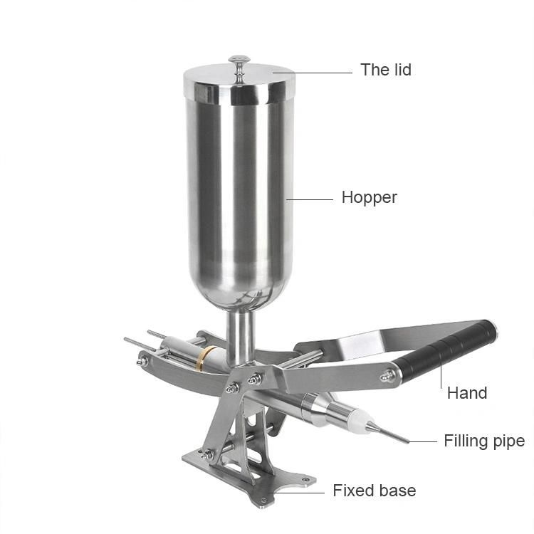 Bakery Equipment Stainless Steel Manual Churros Filler Kitchen Vertical Cake Cream Filling Machine