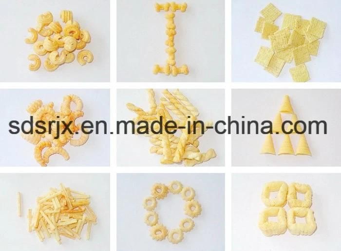 Puffed Extruded Fried Corn Wheat Snack Food Making Machinery