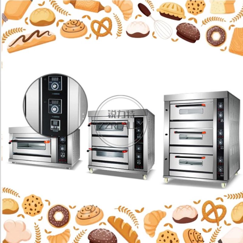 2 Decks 2 Trays Commercial Gas Baking Oven Cake Pizza Bread Oven Bakery Machines Baking Equipment