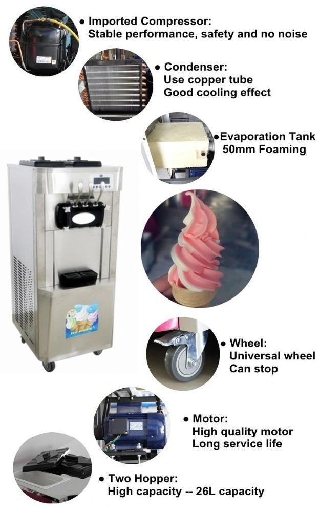 Commercial Advanced Double Compressor Ice Cream Machine Is Sale Dircet