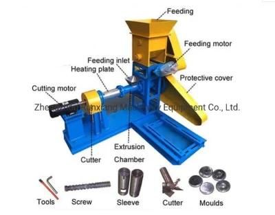 Floating Aquatic Animals Fish Feed Extruder Pellet Mill Machine