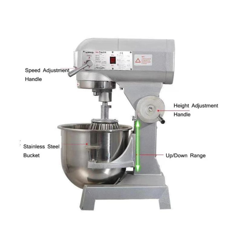 H20 H30 H50 H60 H80 Kitchen Equipment Electric Dough Mixer Machine Commercial Flour Dough Mixing Machine Baking Spiral Mixer