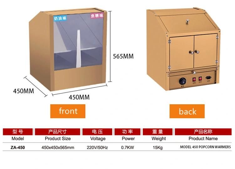 Snack Food Showcase Commercial Electric Popcorn Warmer Cabinet Popcorn Warming Showcase