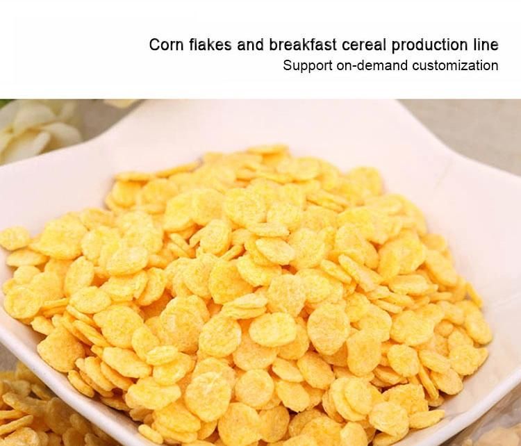 2021 Popular Roasted Breakfast Cereal Corn Flakes Snack Food Extruder Machine Production Processing Line