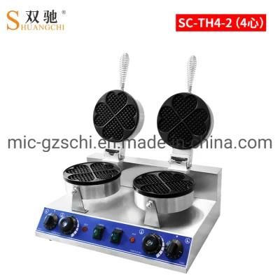 Commercial 2 Plate Waffle Baker Muffin Maker High Quality Hot Sale