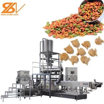 Full Automatic Dog Cat Food Making Machine Pet Feed Bulking Production Extruder Plant Line