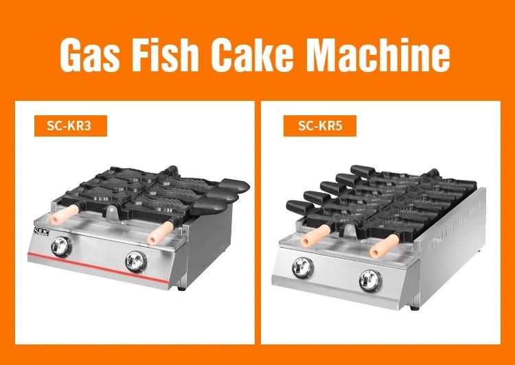 Gas Open Mouth Fish Cake Machine Taiyaki Waffle Machine