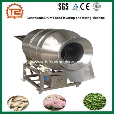 Continuous Drum Food Flavoring and Mixing Machine