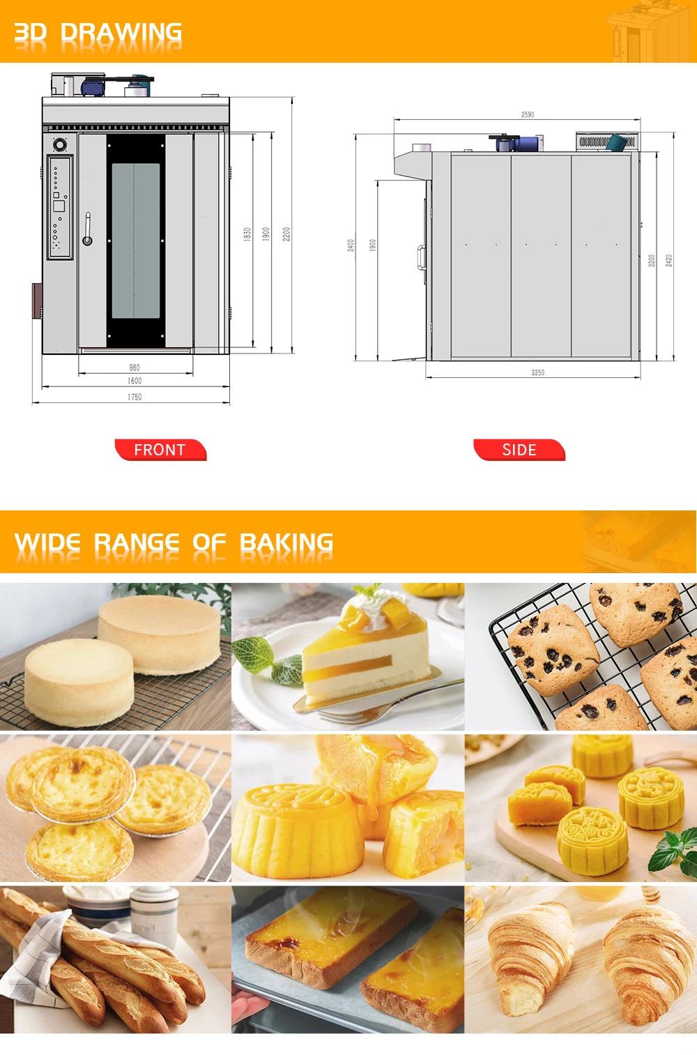 Big Capacity 64 Trays Diesel Oven with Steam Function From Oven Manufacturer