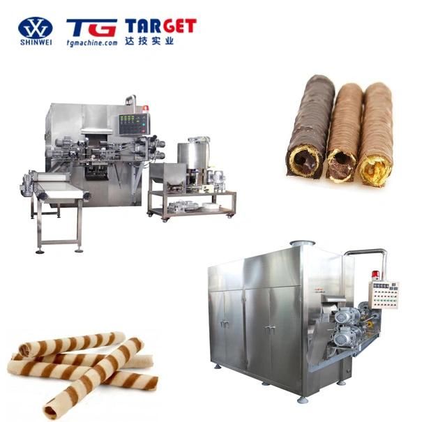 Automatic Egg Roll Biscuit with Jam Filling Making Line for Sale