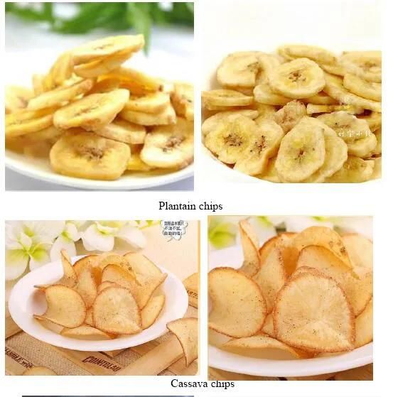 100/150/260/400kg/H Full Automatic Cassava Plantain Banana Potato Chips Making Production Line