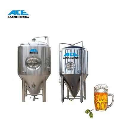 Factory Price Stainless Steel 1000L 2000L Conical Fermentation Tank Jacketed Fermenter ...