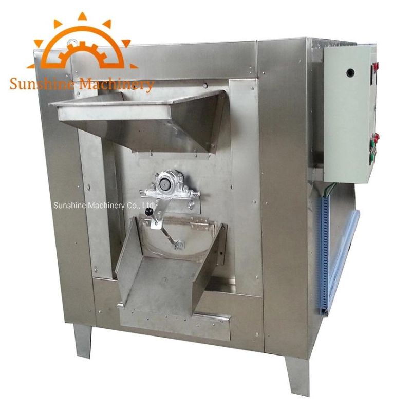 Commercial Drum Cocoa Roaster Soya Bean Peanut Roasting Machine