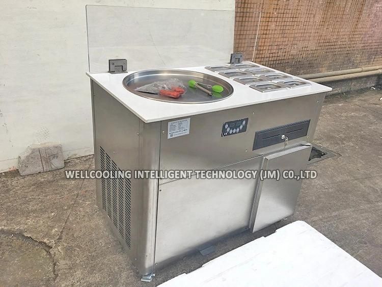 Commercial Thai Gelato Soft Fried Ice Cream Roll Machine Ice Cream Making Machine