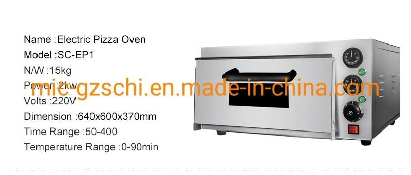 Stainless Steel 1 Deck 1 Tray Electric Pizza Oven Bakery Oven Baking Oven Bread Pizza Oven