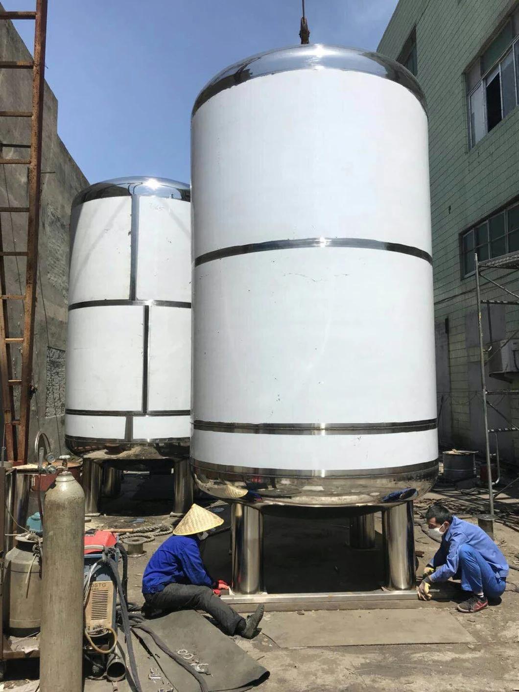 Large Stainless Steel Inox Mixing Storage Buffer Holding Tank for Oil