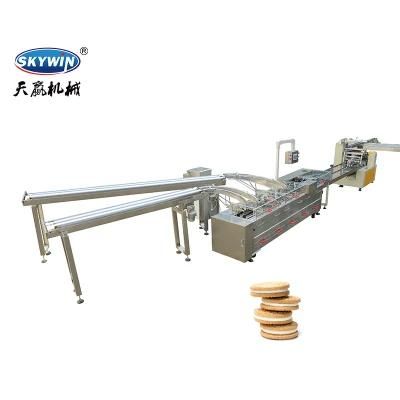 Chocolate Cream Cookie Machine Auto Biscuit Line Connect with Packing