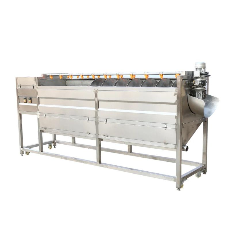 Commercial Fruit and Vegetable Cleaning Bubble Peeling Brush Carrot Cassava Apple Washing Machine