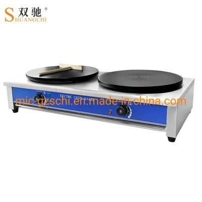 Double Head Electric Crepe Maker Crepe Pancake Machine Sc-820A