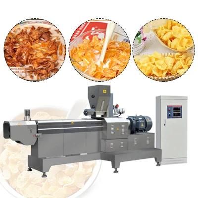 Double Screw Extruder Cereal Snack Machinery/Crispies Rice Wheat Flakes Extruder Machine