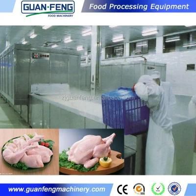 industrial IQF 1500kg Tunnel Freezer for Food Quick Freezing Process