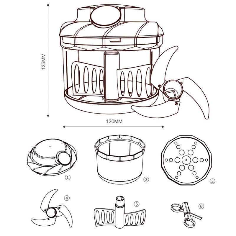 Manual Vegetable Cutter Slicer Kitchen Accessories Multifunctional Round Mandoline Slicer