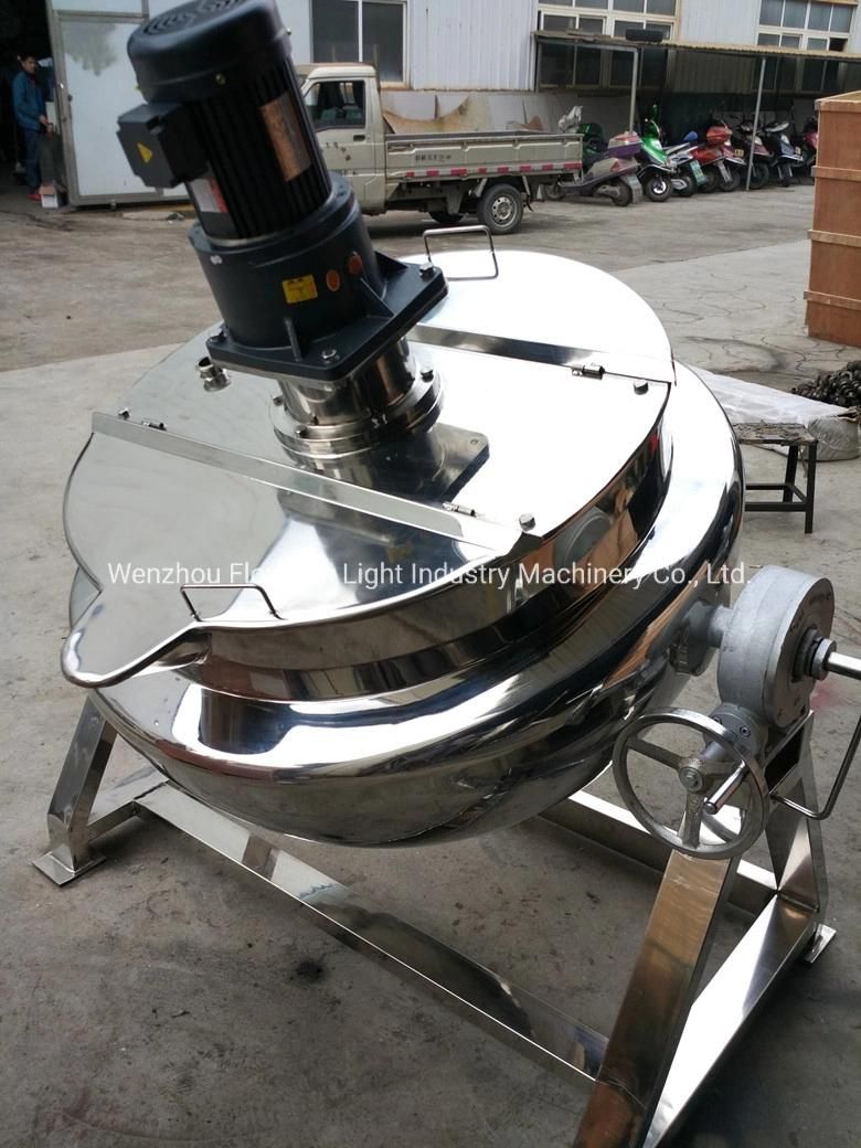 Excellent Stainless Steel Tilting-Type Industrial Jacketed Cooker with Mixer