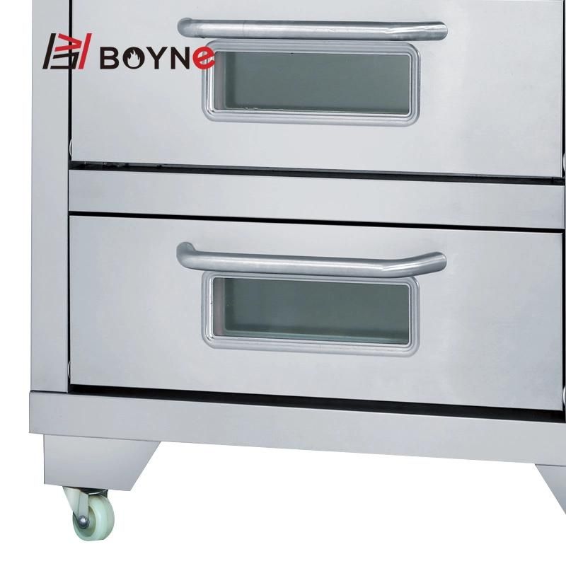 Commerial Stainless Steel Bakery Shop Double Deck Electric Bread Oven