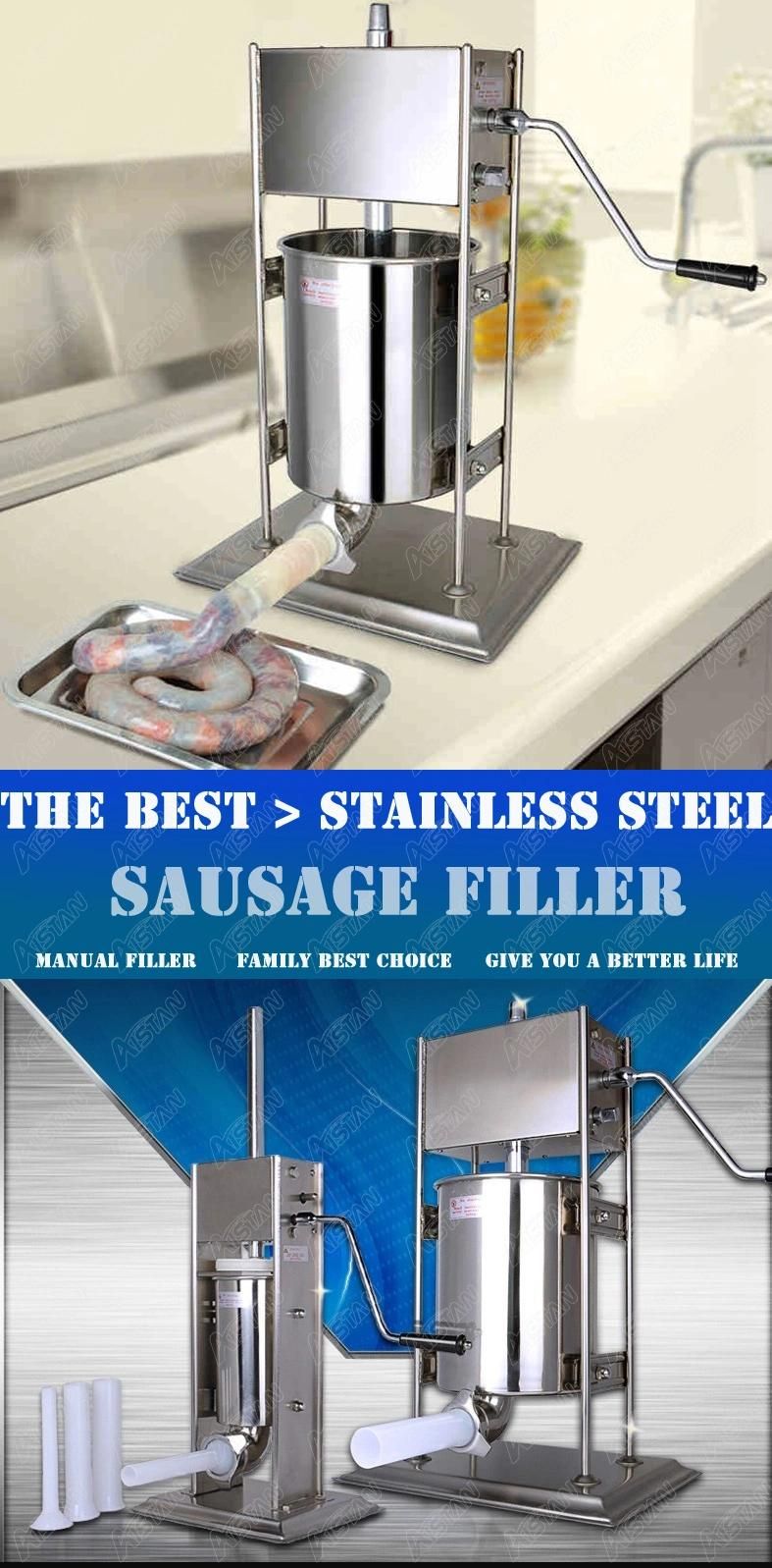 TV15L Stainless Steel Sausage Stuffer Meat Salami Filling Machine