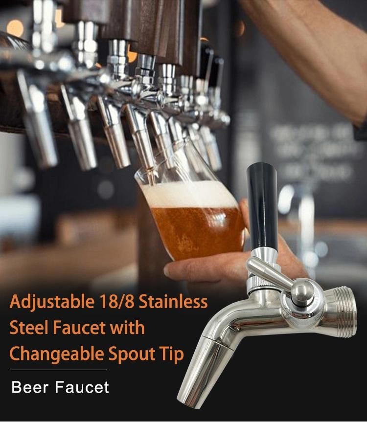 Adjustable Custom Stainless Draft Beer Self Tap Handle CO2 Faucet