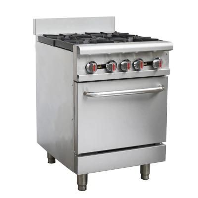 Economy Cooking Range, 4 Gas Burners with Gas Oven