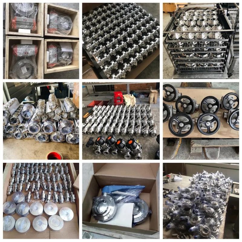 SS316L SS304 Stainless Steel Peumatic Ferrule Aseptic Samping Valve