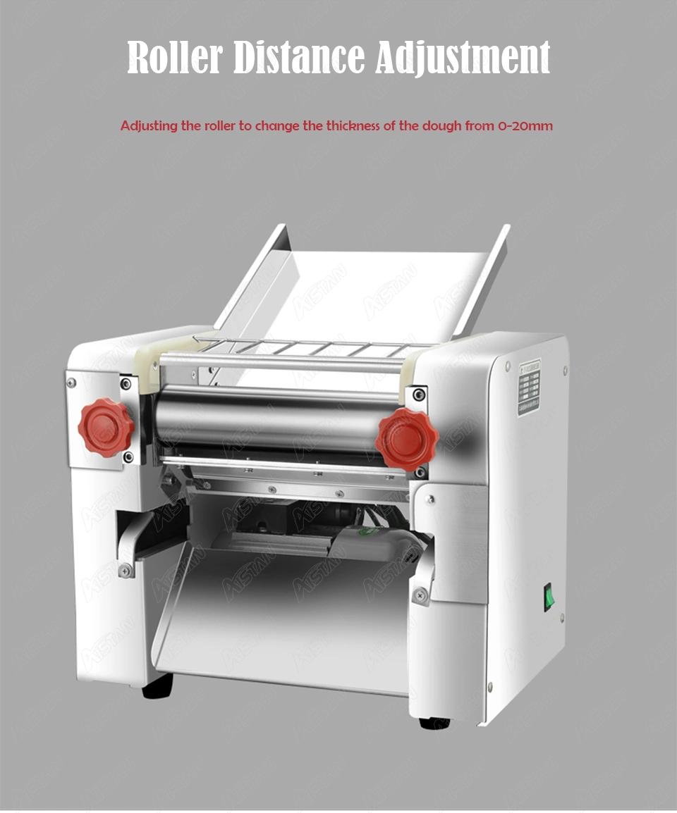 FKM300 Electric Dough Roller Stainless Steel Dough Sheeter Noodle Pasta Dumpling Maker Machine 220V Roller and Blade Changeable