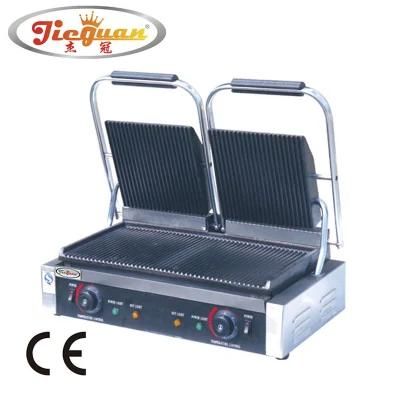 Industrial Double Heads Electric Panini Contact Grill Press Eg-813