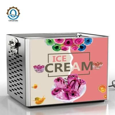 High Quality Fried Ice Cream Maker Machine Pan Fry Ice Cream Roll Machine