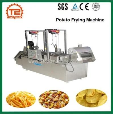 Automatic Manufacturer Potato Sticks Making Machine and Potato Frying Machine