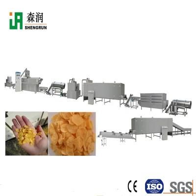 Full Automatic Breakfast Cereal Manufacturing Equipment Corn Flakes Extrusion Plant