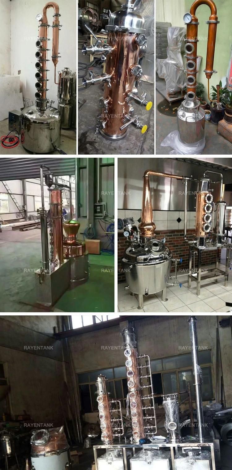 200L 500gallon 1000L Water Spirit Alcohol Brandy Whiskey Vodka Gin Reflux Pot Copper Still