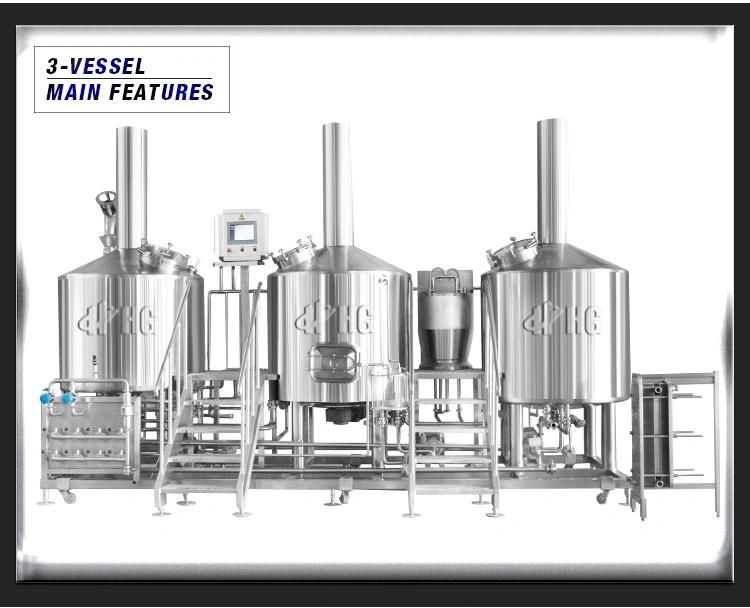 Factory Made Fire Heating Saccharification System 10bbl Beer Brewing Equipment Tank