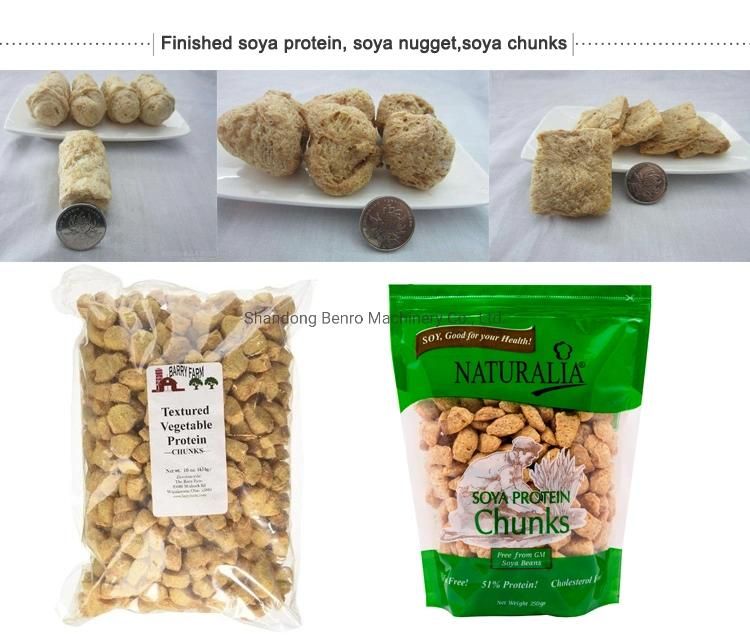 Tvp Tsp Textured Soya Nugget Chunks Protein Making Machine