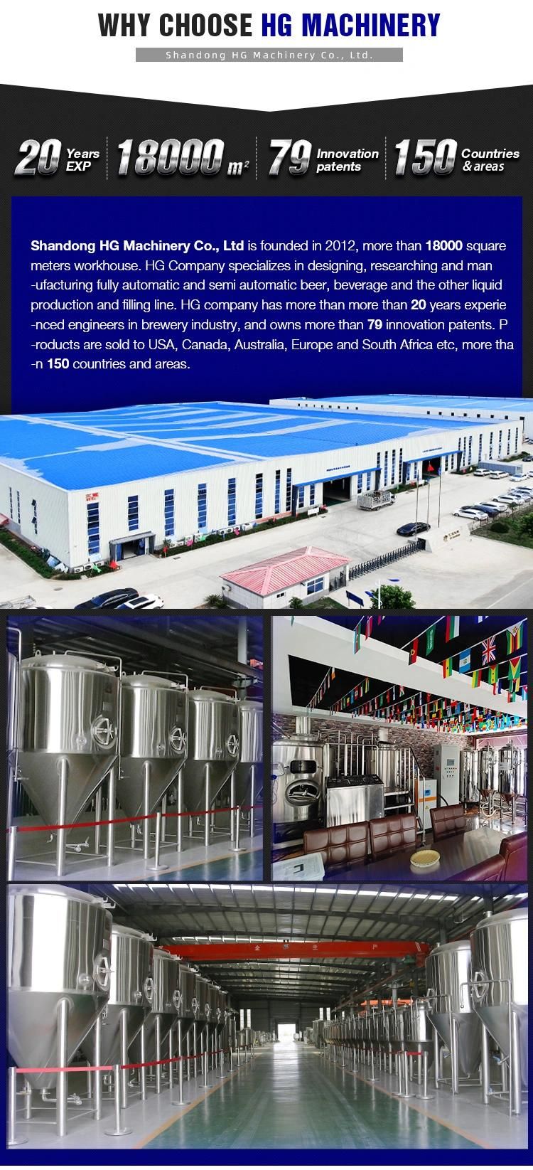 1000L 2000L 10bbl 20bbl Brewery Beer Fermentation Tank 500 Liter Fermenting Conical Fermenter Equipment