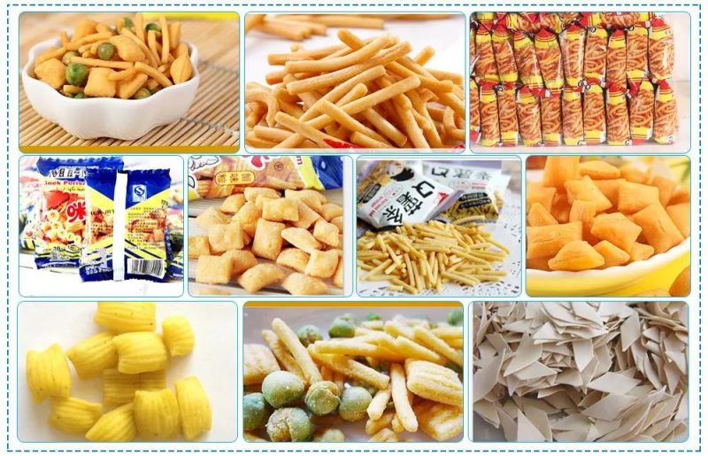 Automatic Extruded Fried Wheat Flour Snack Food Machine