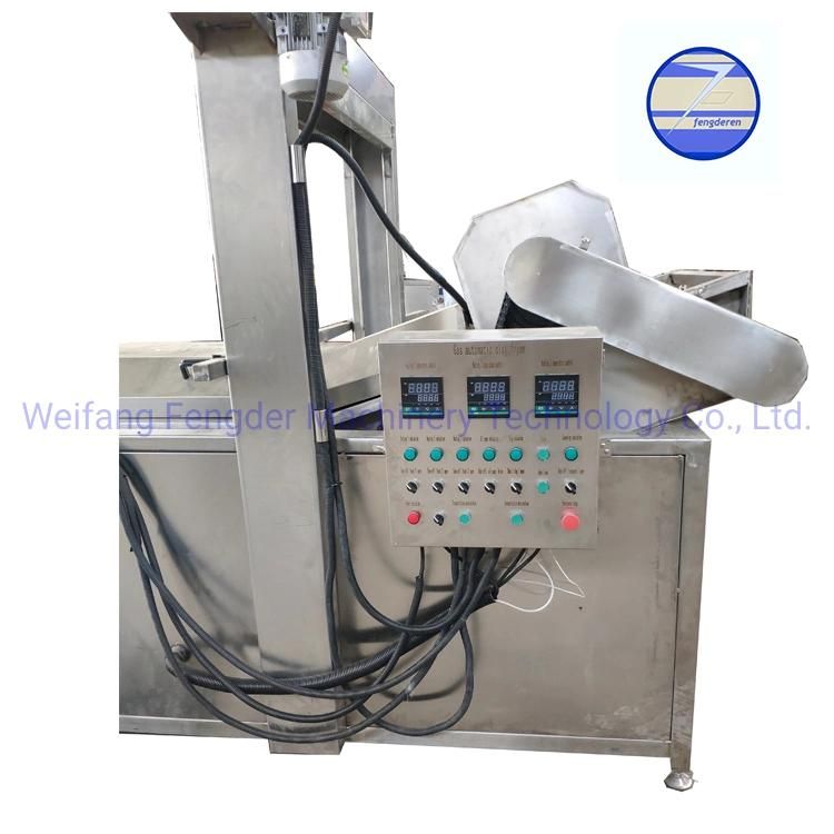 Fully Automatic Continuous Fryer Potato Chips Production Line Potato Crisps Making Frying Machine