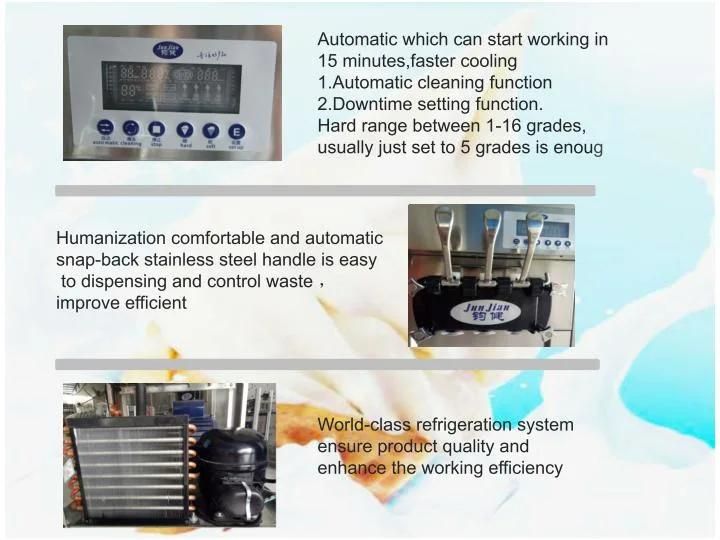 Factory Outlet Commercial Table-Top Three Flavor Soft Ice Cream Machine Bql-198