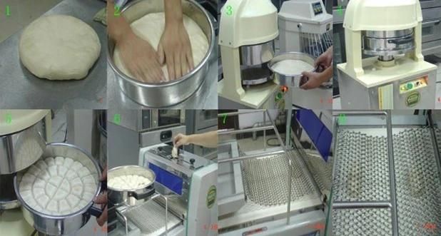 Semi Automatic Pizza Dough Ball Rounder Making Machine