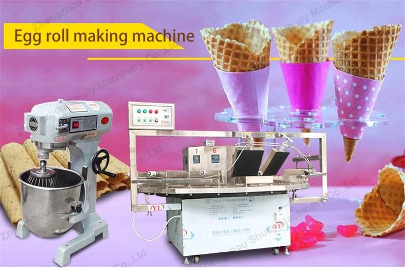 Industrial Ice Cream Cone Maker Machine Egg Roll Wafer Making Machine