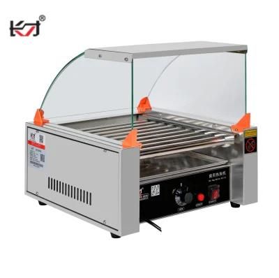 HD-9 Good Quality Electric Stainless Steel Hot Dog Roller 9 Grill Machine with Cover