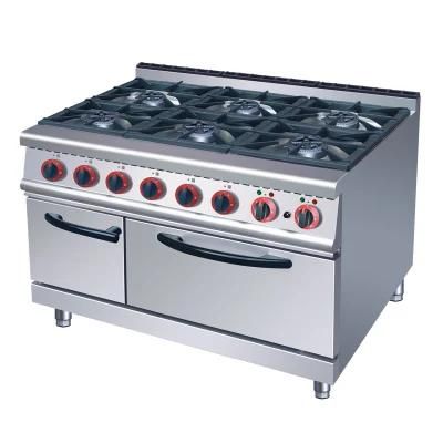 6 Gas Burner with Electric Oven (American style burner) 700mm